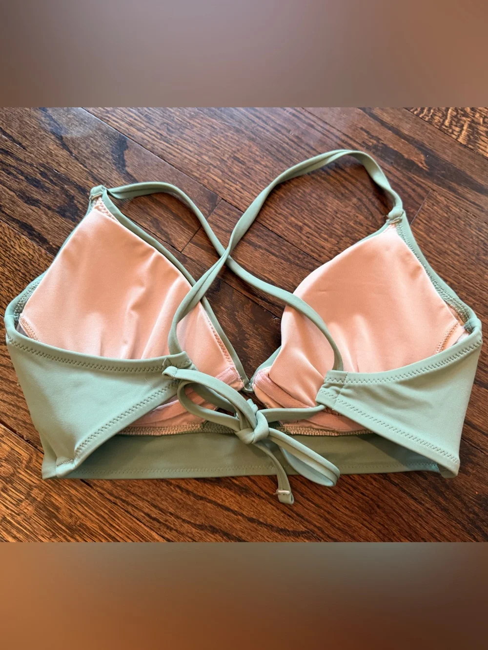 Women’s Light Olive Bralette - Soft Supportive Triangle Top